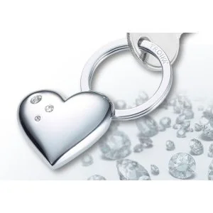 Troika Girls Best Friends Shiny Heart Nøkkelring hjerte med Swarovski -detaljer