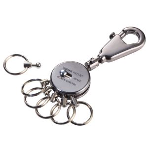 Troika Patent – 6 Nøkkelringer med Hurtigfeste og Karabinkrok