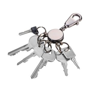 Troika Patent – 6 Nøkkelringer med Hurtigfeste og Karabinkrok