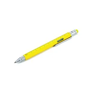 Troika Construction 6-i-1 Verktøypenn – EDC Multitool Gul