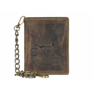 GreenBurry Vintage Biker lommebok med kjede