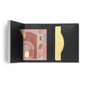 Ögon Designs Cascade Wallet Pop-up Kortholder m knapp Svart